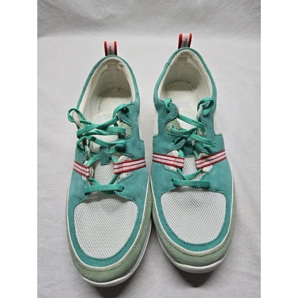Rockport Walkability Women's Shoes Size 8.5 M White & Turquoise- No Insoles - Picture 4 of 12